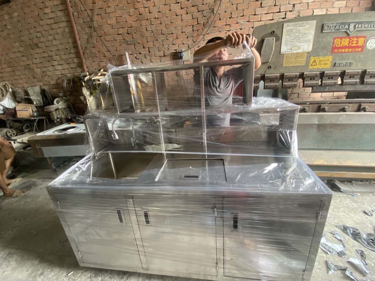 quầy pha chế inox 1m6