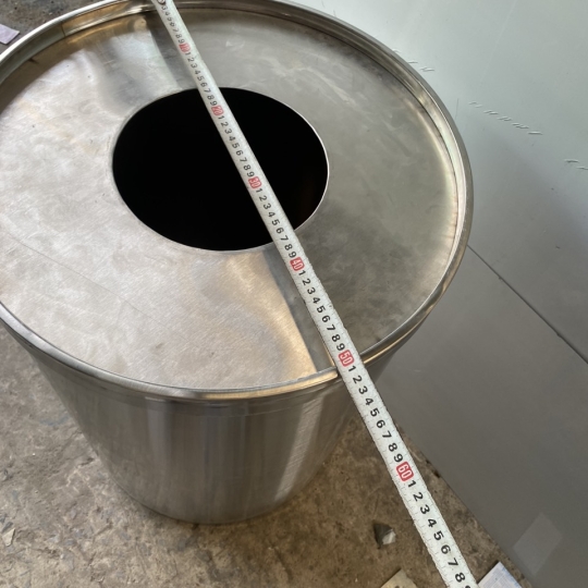 Thùng rác inox cao cấp D500*C700 (inox 304)
