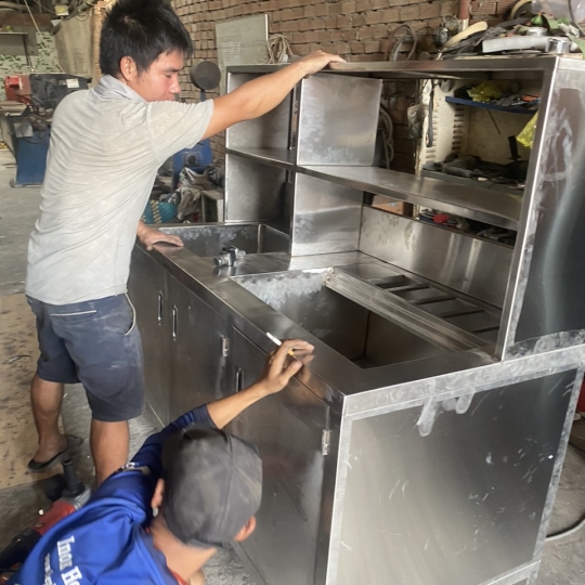 Quầy pha chế inox 2m