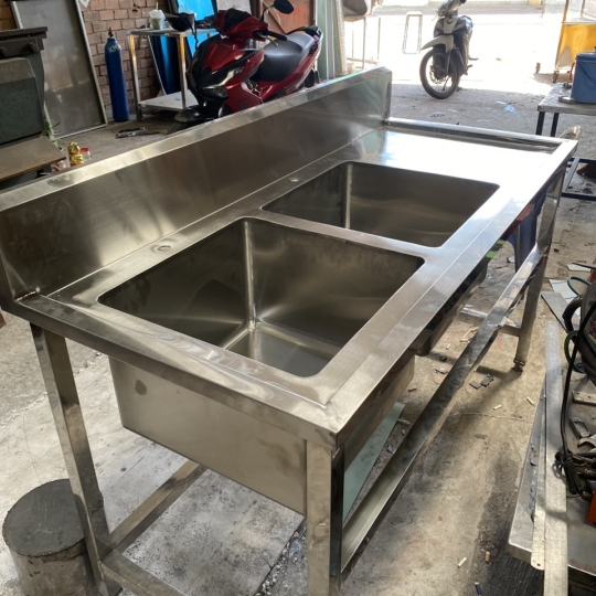 Bồn rửa 2 hộc inox giá rẻ