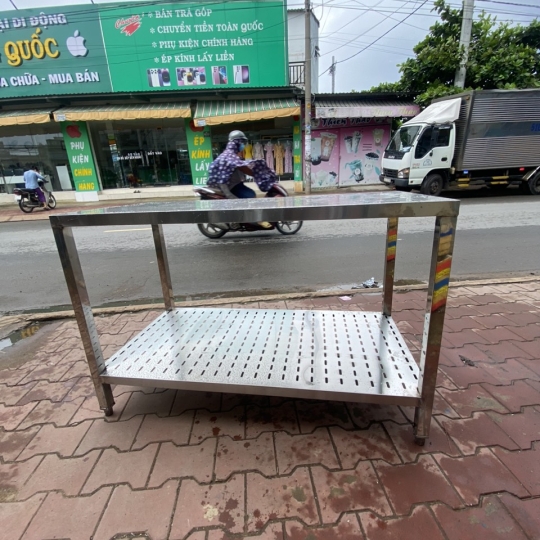 Kệ 2 tầng inox 