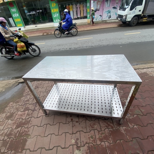 Kệ 2 tầng inox 