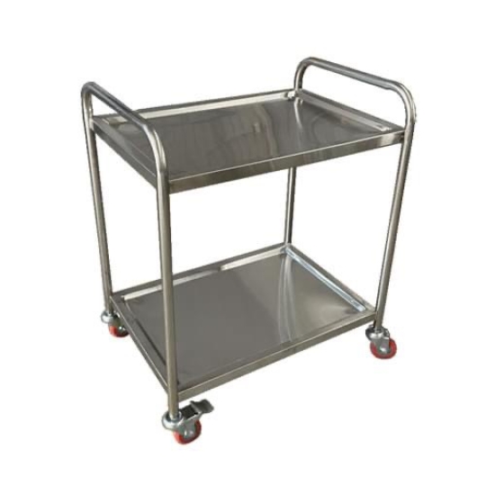 Kệ inox 2 tầng có bánh xe