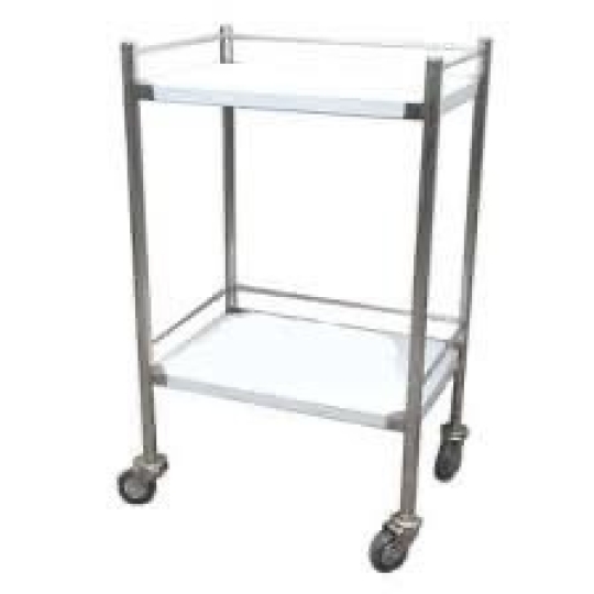Kệ inox 2 tầng có bánh xe