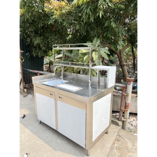 Quầy pha chế inox 1m2 1 hộc